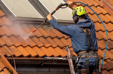 Démoussage et hydrofuge de toiture à Omonville
